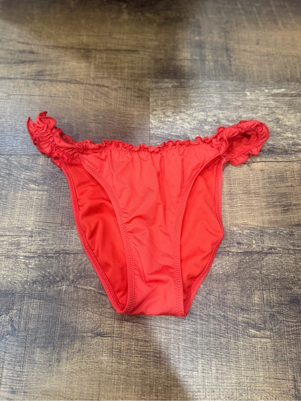 wild fable Red Ruffle Bikini Bottom